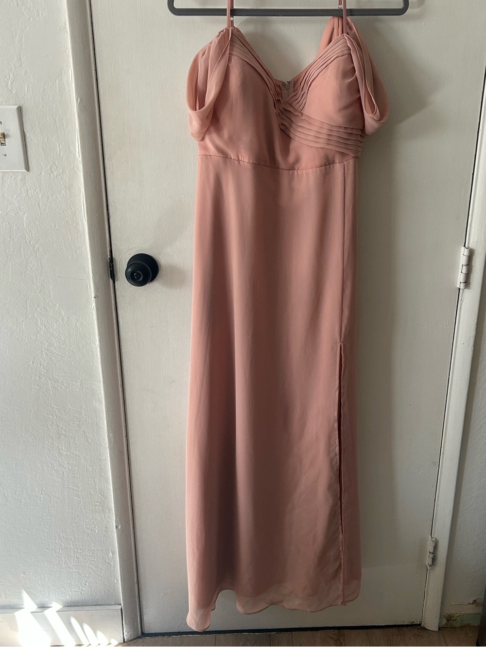 Birdy Grey Dusty Rose Chiffon Maxi Slip Dress